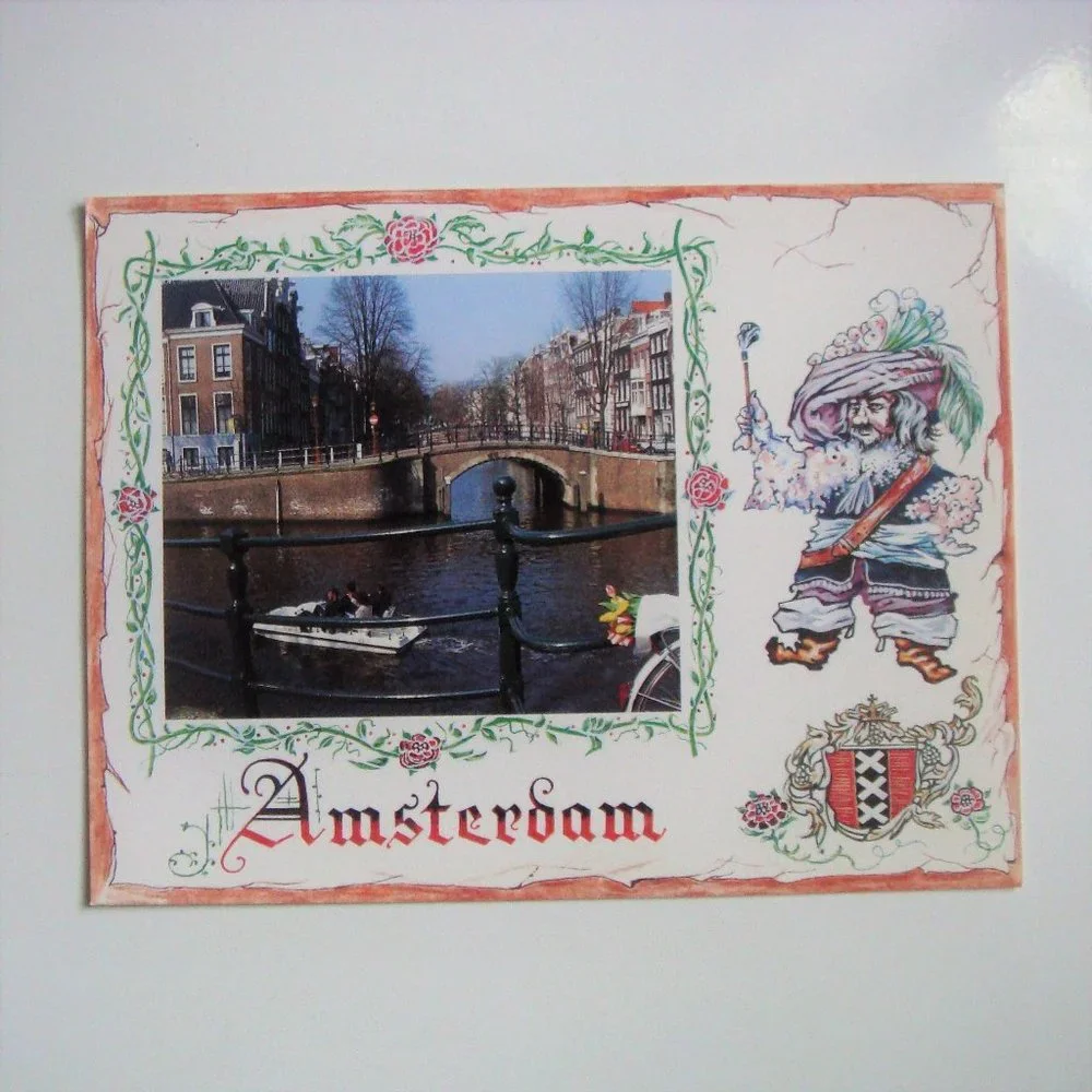 Vintage Set of 6 Dutch Tulips Souvenir Postcards